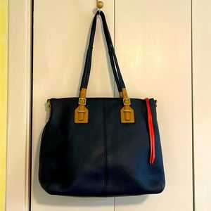 Coach leather tote handbag